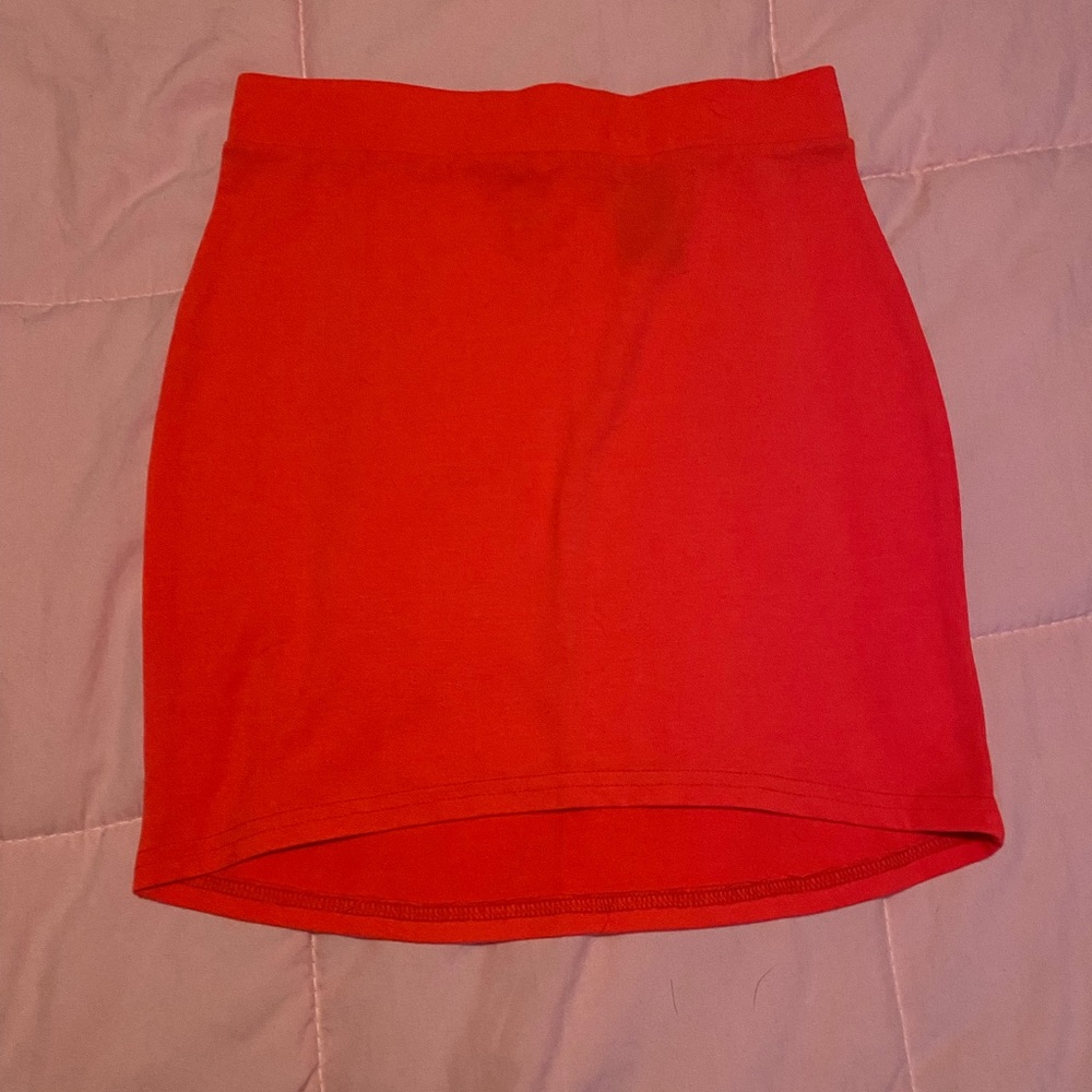 Hot pink mini skirt